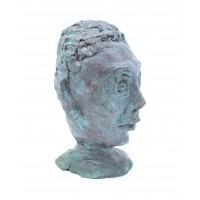 Rzeźba. Męska głowa. Art Brut. 
